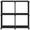 vidaXL &Eacute;tag&egrave;re d'affichage 4 cubes Noir 69x30x72,5 cm Tissu