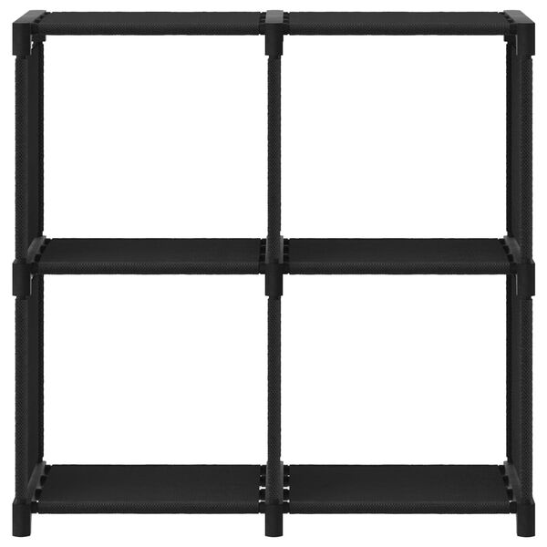 vidaXL &Eacute;tag&egrave;re d'affichage 4 cubes Noir 69x30x72,5 cm Tissu
