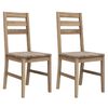 vidaXL Chaises &agrave; manger lot de 2 bois d'acacia solide