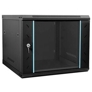 vidaXL Armoire r&eacute;seau avec stockage Noir 60 x 60 x 50 cm Acier