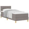 vidaXL Lit &agrave; ressorts avec coussin Taupe 80 x 200 cm tissu