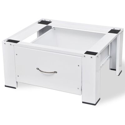 vidaXL Socle avec tiroir pour machine à laver Blanc