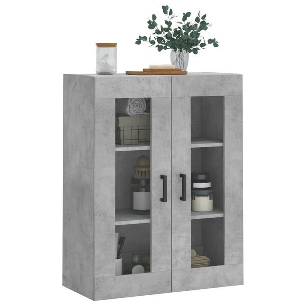 vidaXL Armoire murale gris b&eacute;ton 69,5x34x90 cm
