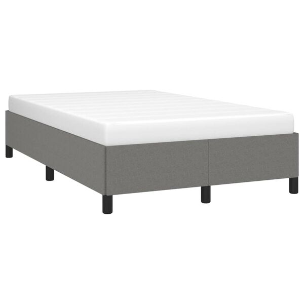 vidaXL Cadre de lit sans matelas gris foncé 120x190 cm tissu
