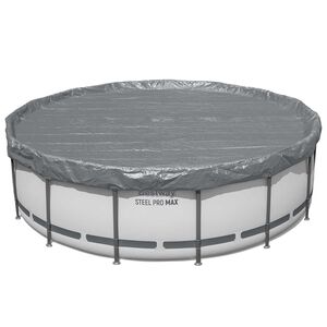 Bestway Couverture de piscine &Oslash;4,57 m Rond Polyester Gris