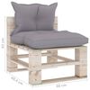 vidaXL Salon palette de jardin 6 pcs avec coussins bois de pin