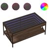 vidaXL Table basse avec LED Infinity ch&ecirc;ne marron 90x50x38 cm
