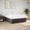 vidaXL Cadre de lit sans matelas marron fonc&eacute; 180x200 cm tissu