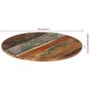 vidaXL Dessus de table rond 60 cm 15-16 mm Bois de récupération