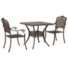 vidaXL Ensemble de tables de jardin 3 pcs Bronze Aluminium coul&eacute;