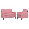 vidaXL Canap&eacute; avec rangement 2 pc Rose Polyester