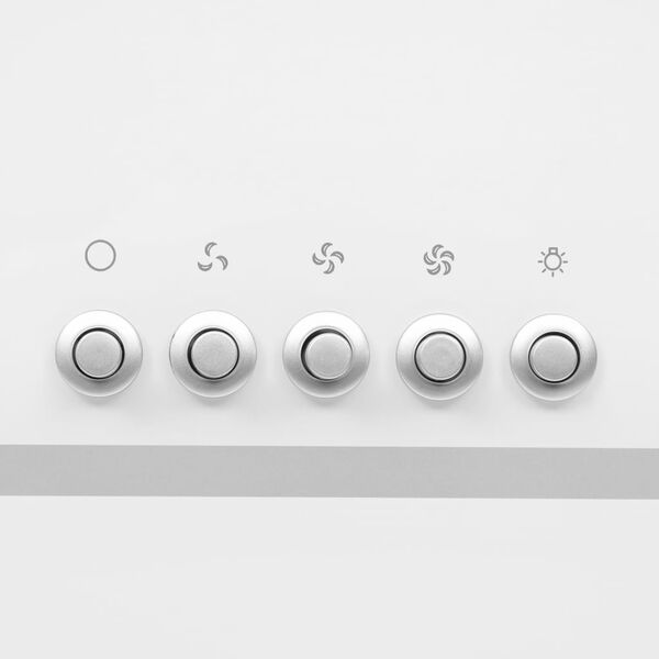 vidaXL Hotte murale 90 cm Acier inoxydable et verre tremp&eacute; Blanc