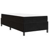 vidaXL Cadre de lit avec matelas Noir 100 x 200 cm tissu