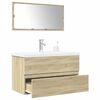 vidaXL Ensemble de meubles de salle de bain 3 pcs ch&ecirc;ne sonoma