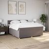 vidaXL Sommier &agrave; lattes de lit avec matelas Taupe 180x200 cm Tissu