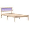 vidaXL Cadre de lit avec t&ecirc;te de lit Marron 75 x 190 cm Pin massif