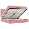 vidaXL Cadre de lit ottoman avec matelas rose 200x200 cm velours