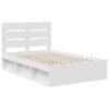 vidaXL Cadre de lit Blanc 135 x 190 cm Bois de pin massif