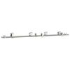 vidaXL Kit fixation porte coulissante 200 cm Acier inoxydable Argent&eacute;