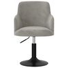 vidaXL Chaise pivotante de salle &agrave; manger Gris clair Velours