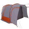 vidaXL Tente de voiture 4 personnes gris et orange imperm&eacute;able