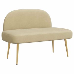 vidaXL Banc rembourr&eacute; avec dossier Vert gris clair 110 x 60 x 76 cm