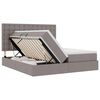vidaXL Lit de Rangement Taupe 200 x 200 cm Cuir synth&eacute;tique