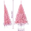 vidaXL Sapin de No&euml;l artificiel pr&eacute;-&eacute;clair&eacute; Rose 180 cm PVC