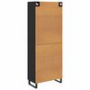 vidaXL Haut Armoire Ch&ecirc;ne noir 69,5 x 34 x 180 cm Bois d'ing&eacute;nierie