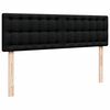 vidaXL Lit ottoman avec matelas noir 140x190 cm tissu