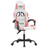vidaXL Chaise de jeu Blanc et rose Similicuir