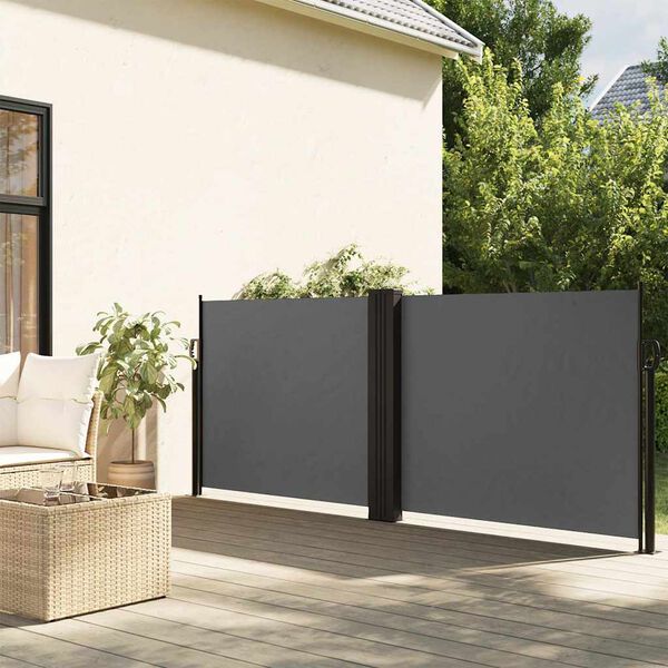 vidaXL Auvent lat&eacute;ral r&eacute;tractable anthracite 100x600 cm