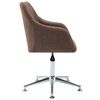 vidaXL Chaise pivotante de bureau Marron Tissu