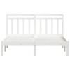 vidaXL Cadre de lit sans matelas blanc bois massif