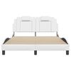 vidaXL Cadre de lit Viana sans matelas blanc 140x190 cm similicuir