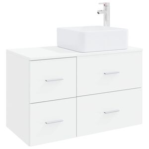 vidaXL Ensemble de mobilier de salle de bain 2 pc Blanc