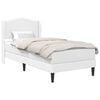 vidaXL Cadre de lit avec t&ecirc;te de lit Blanc 90 x 200 cm Simili cuir