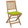 vidaXL Chaises pliables de jardin lot de 6 avec coussins Bois d'acacia