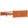 vidaXL Cadre de lit Brun cire 205.5 x 95.5 x 51 cm Pin massif