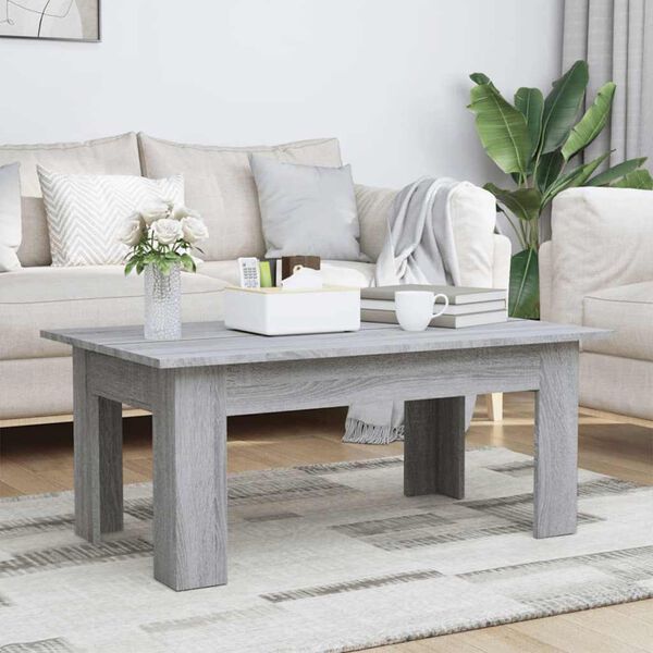 vidaXL Table basse Sonoma gris 100x60x42 cm Bois d'ing&eacute;nierie