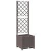 vidaXL Jardini&egrave;re avec treillis Marron 40x40x136 cm PP