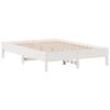 vidaXL Lit bibliothèque sans matelas blanc 135x190 cm bois pin massif