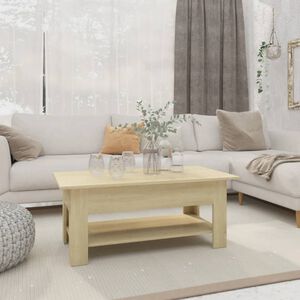 vidaXL Table basse ch&ecirc;ne sonoma 102x55x42 cm bois d'ing&eacute;nierie
