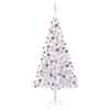 vidaXL Arbre de No&euml;l artificiel pr&eacute;-&eacute;clair&eacute;/boules 210 cm 910 branches