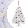 vidaXL Sapin de No&euml;l Artificiel &agrave; Branches Articul&eacute;es Blanc LED