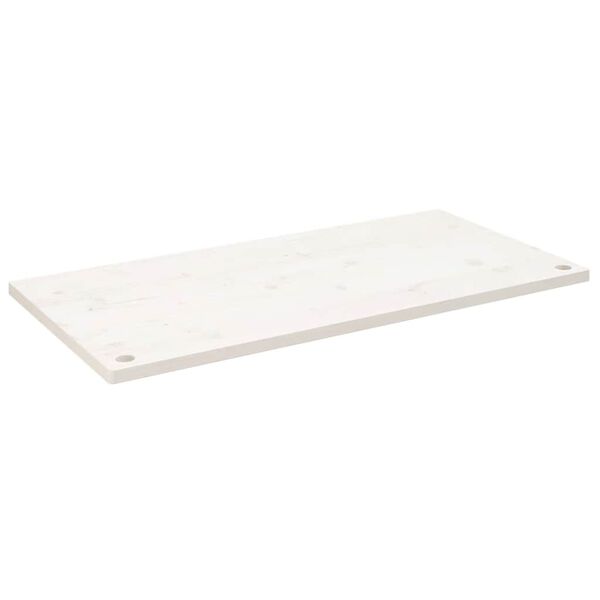vidaXL Dessus de bureau blanc 110x55x2,5 cm bois massif de pin