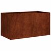 vidaXL Jardini&egrave;re rouill&eacute; 80x40x40 cm acier inoxydable
