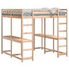 vidaXL Lit superpos&eacute; et bureau et &eacute;chelle 180x200cm bois de pin massif
