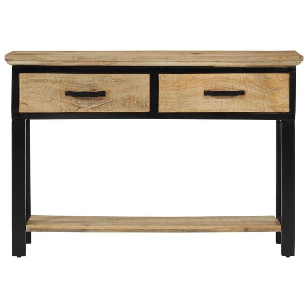 vidaXL Table console 110x30x75 cm bois de manguier massif brut