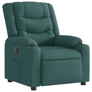 vidaXL Fauteuil inclinable Vert fonc&eacute; Tissu